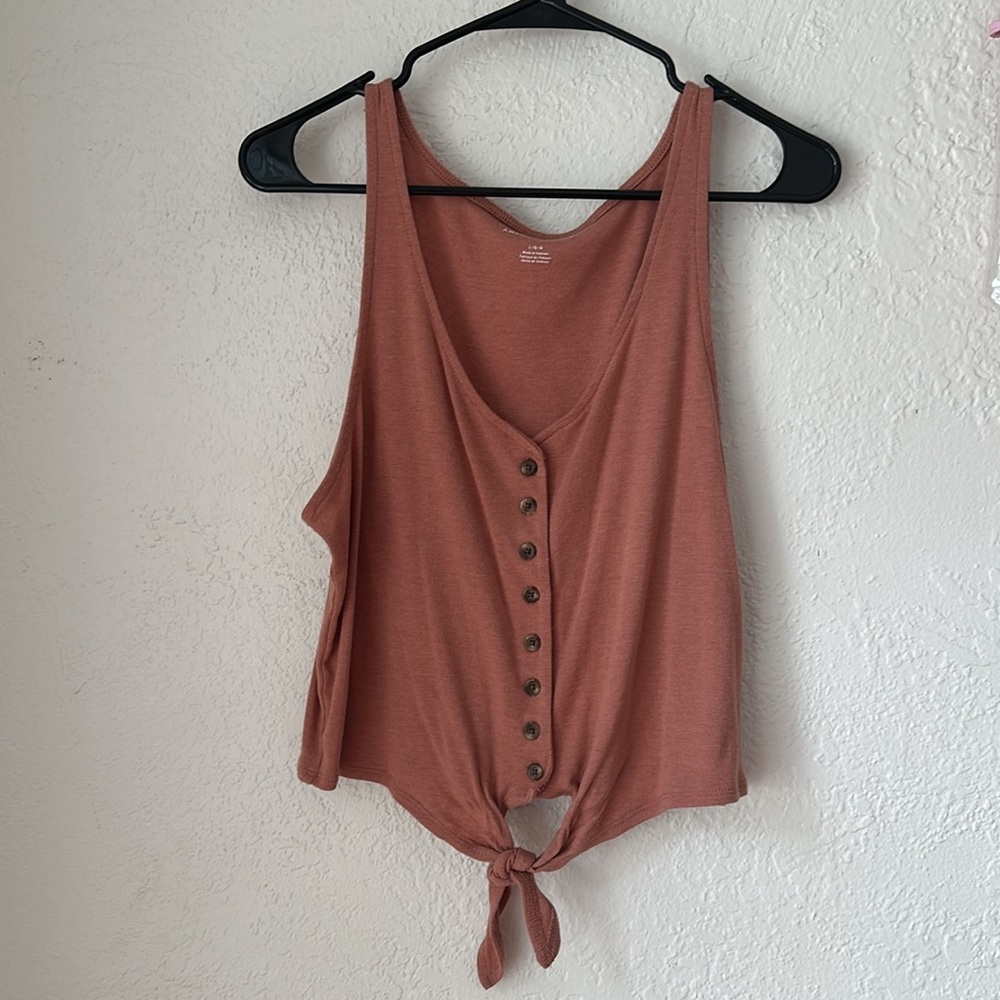 COPY - American Eagle Tie Waist Tank Top - Burnt Orange - Size L - EUC